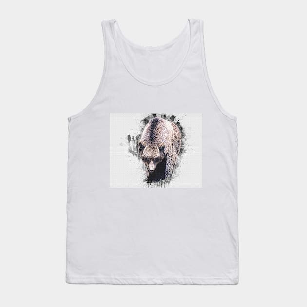 Brown Bear Animal Wild Forest Jungle Nature_ Tank Top by Cubebox